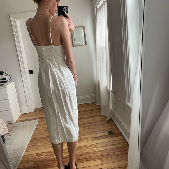 White Button Midi Dress - Picture 4 of 7